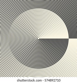 Abstract Circle Pattern. Radar Screen Background. Vector Circular Texture