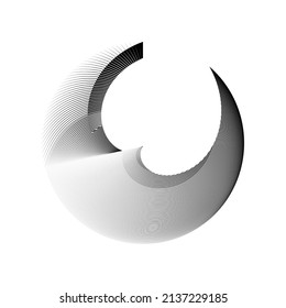 Abstract circle pattern, sign, symbol, emblem, vector modern design element.