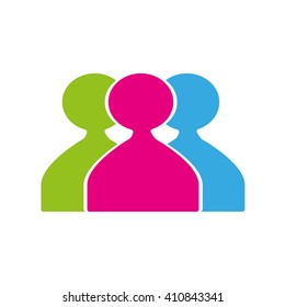 abstract circle of people icon