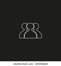 abstract circle of people icon
