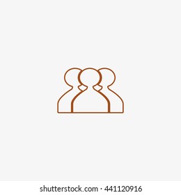 abstract circle of people icon