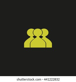 abstract circle of people icon