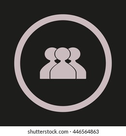 abstract circle of people icon
