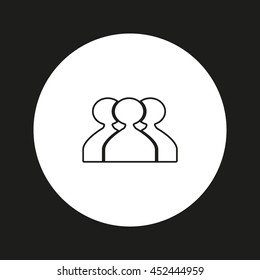 abstract circle of people icon