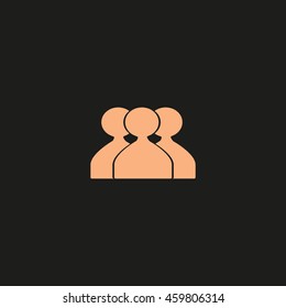 abstract circle of people icon