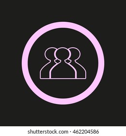 abstract circle of people icon