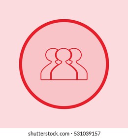 abstract circle of people icon