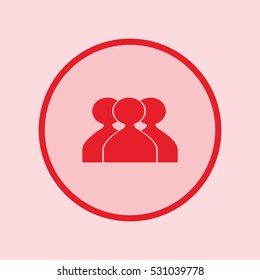 abstract circle of people icon