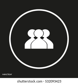 abstract circle of people icon
