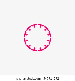 abstract circle of people icon