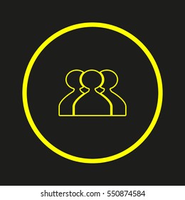 abstract circle of people icon