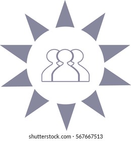 abstract circle of people icon