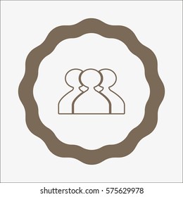 abstract circle of people icon