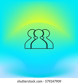 abstract circle of people icon