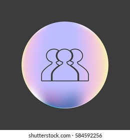 abstract circle of people icon