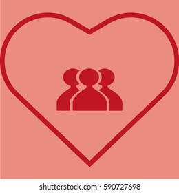abstract circle of people icon