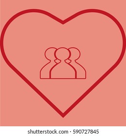 abstract circle of people icon