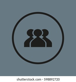 abstract circle of people icon