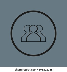 abstract circle of people icon