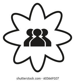 abstract circle of people icon