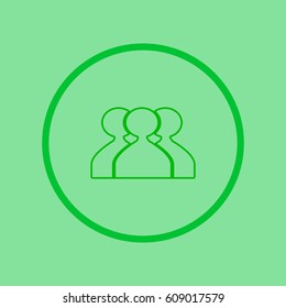 abstract circle of people icon
