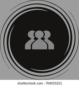abstract circle of people icon