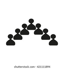 abstract circle of people, vector icon