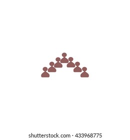 abstract circle of people, vector icon