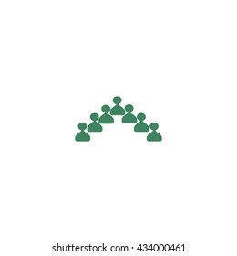 abstract circle of people, vector icon