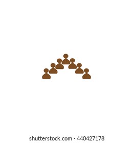 abstract circle of people, vector icon
