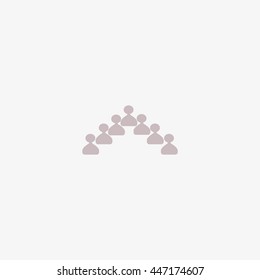 abstract circle of people, vector icon