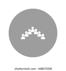 abstract circle of people, vector icon
