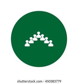 abstract circle of people, vector icon
