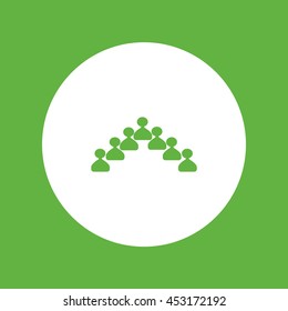 abstract circle of people, vector icon