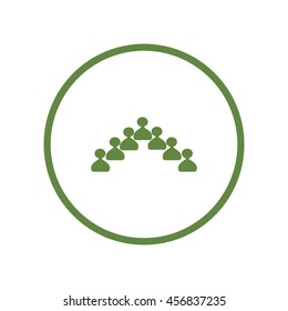 abstract circle of people, vector icon