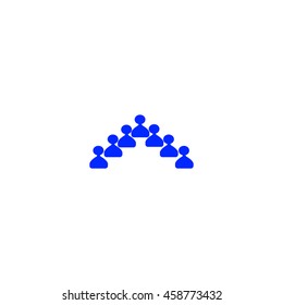 abstract circle of people, vector icon