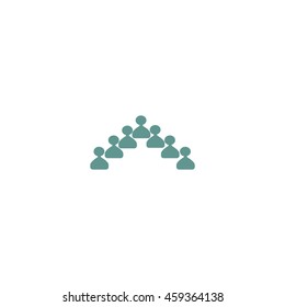 abstract circle of people, vector icon