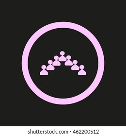 abstract circle of people, vector icon