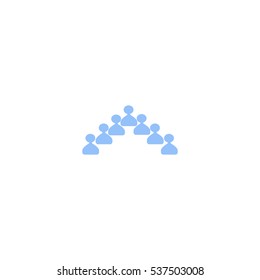 abstract circle of people, vector icon