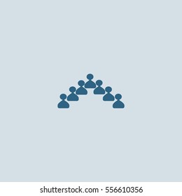 abstract circle of people, vector icon