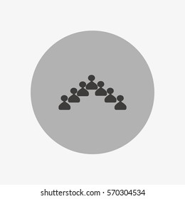 abstract circle of people, vector icon
