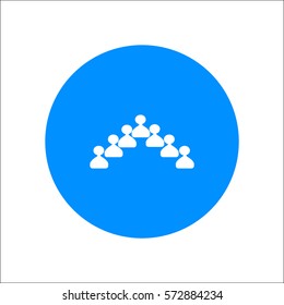 abstract circle of people, vector icon