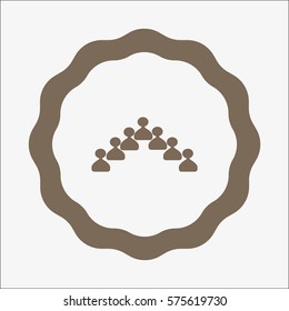 abstract circle of people, vector icon