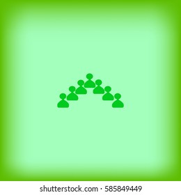 abstract circle of people, vector icon