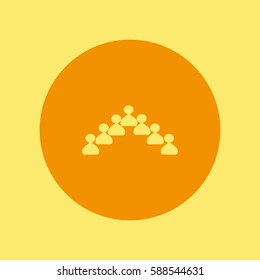 abstract circle of people, vector icon