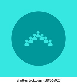abstract circle of people, vector icon