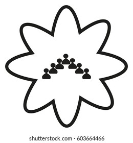 abstract circle of people, vector icon