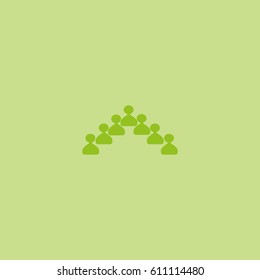 abstract circle of people, vector icon