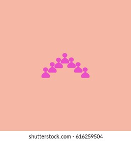 abstract circle of people, vector icon