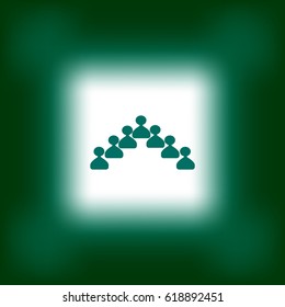 abstract circle of people, vector icon